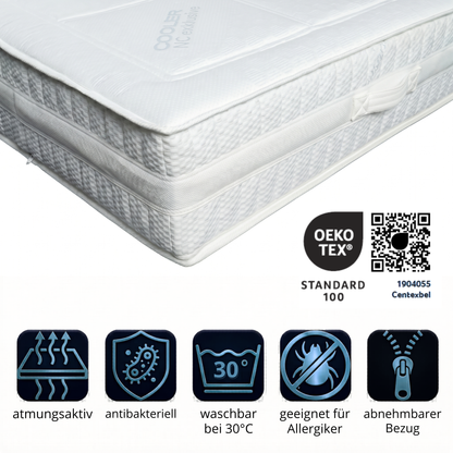 NC Exclusive Matratze mit innovativem Kühlbezug 25 cm 540 Federn/2m²
